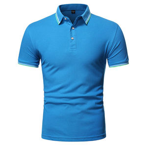 Polo de manga corta informal para hombre de calidad superior, camiseta transpirable de verano, camiseta estampada para exteriores, ajuste holgado, teñido liso - Product Image 5