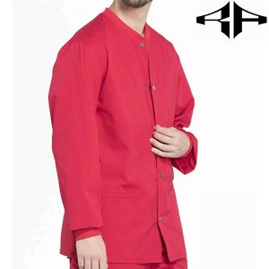 ชุดเสื้อสครับแพทย์แขนยาวเสื้อคอกลมเครื่องแบบโรงพยาบาลยอดนิยมดีไซน์ใหม่สำหรับผู้ชาย - Product Image 4