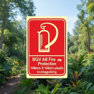 Señal de Protección Contra Incendios BGV A8, 148 mm x 148 mm, Tablero Publicitario de Plástico para Extintor de Incendios - Product Image 3