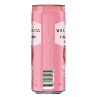 Cidre Villa Bianca Chardonnay Fragolino Rosso Pomme Douce 7,5% d'alcool Rouge Transparent en Boîte 0,33L Meilleur à servir réfrigéré