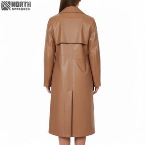 Faux cuir manteau femmes femmes 2025 en relief Faux cuir manteau grande taille femmes mode longue Faux cuir veste Bomber - Product Image 5