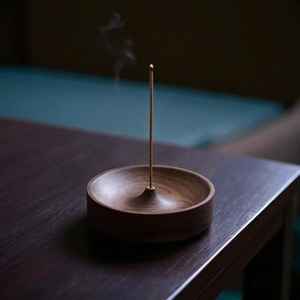 Porte-encens en bois indien décoratif et durable, support pour cendres, plateau à encens artisanal, yoga, zen, décoration de la maison, prix le plus bas - Product Image 1