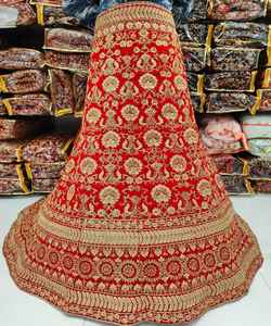 Venta al por mayor precio de moda Georgette hilo secuencia trabajo Lehenga Choli estilo indio fiesta desgaste étnico prenda con Dupatta - Product Image 4