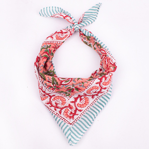 Bandana en coton imprimé floral de style luxueux, qualité supérieure, respirant, écologique, multi-usage, unisexe, mode, pour la tête, le cou et les cheveux - Product Image 1