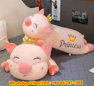 Super cute pink Princess <b>Pig</b> hug pillow as a gift - Product Image 5