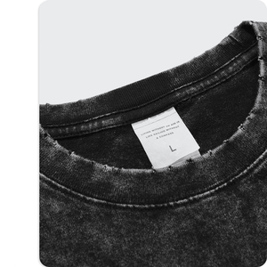 Chenille Patch personnalisé brodé 100% coton respirant col rond à manches courtes Premium doux flocage 3D broderie poids lourd - Product Image 3