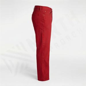 กางเกงยีนส์ทรงตรงแบบคลาสสิกสำหรับผู้ชาย ผ้าเดนิมทนทาน สวมใส่สบาย เหมาะสำหรับใส่ในชีวิตประจำวัน ดูดีในสไตล์วินเทจและสตรีทแวร์ - Product Image 3