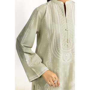 IUSTKSD-2036 Conjunto de 3 Piezas, Traje Bordado Informal y Elegante para Verano, Transpirable - Product Image 4