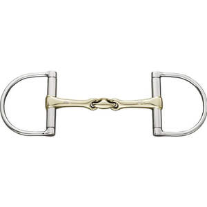 Bocado de Acero Inoxidable con Doble Articulación y Anillo en D, Bozal Pulido con Boca Lisa para Equitación y Uso Veterinario |   Equitación - Product Image 3
