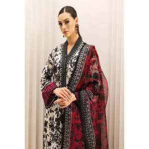 Zainab Chottani '23คอลเลกชันสนามหญ้าทาห์รา-MYSTI-PEONY 5B-TC-606ปาร์ตี้อินเดียชุด Saree salwar kameez ทำจากผ้าฝ้ายสนามหญ้า lehenga - Product Image 3