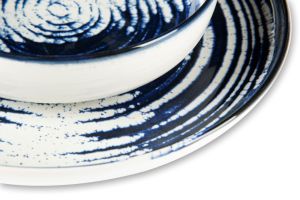 Piatto Rotondo in Ceramica per Servire Cibo, Design Minimalista Wabi-Sabi, Smalto Reattivo Lucido, Decorazione Digitale in Rilievo, Ermes di Excelsa - Product Image 3