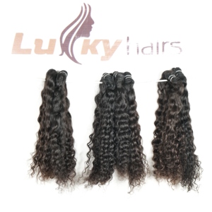 Extensiones de cabello humano crudo indio rizado de trama doble a máquina 100% al por mayor calidad natural sin estilos de procesamiento químico - Product Image 3