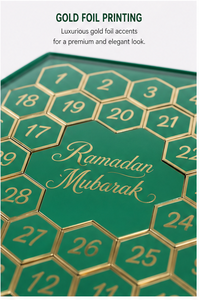 Custom Green Hexagonal <b>Ramadan</b> Mubarak <b>Gift</b> <b>Box</b> with Gold Foil Rigid Cardboard Eid Mubarak Mystery Blind <b>Box</b> for Wholesale - Product Image 2