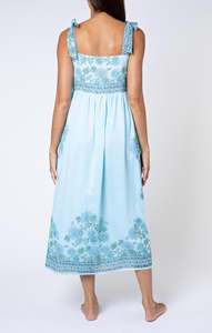 Robe midi sans manches en coton tissé de haute qualité, style vintage européen, écologique, lavable, naturelle, pour femme, tenue décontractée - Product Image 4