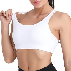 Vente en gros, soutiens-gorge d'entraînement à la mode, grande taille, sexy, dos croisé, creux, yoga, gym, sport, top pour femmes, fitness personnalisé - Product Image 5