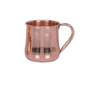 Taza de mula de cobre de alta calidad, nuevo diseño, tazas de mula con acabado mate, las más vendidas con mango de latón - Product Image 5