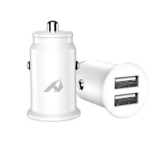Profitez de l'adaptateur d'allume-cigare blanc à 4 ports rapide 2x5V/2.4A USB chargeur de voiture universel avec 4 ports - Product Image 3