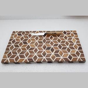 Tabla de Cortar Rectangular de Resina y Madera de 2 cm de Grosor, Tabla para Servir Queso, Apta para Lavavajillas, Duradera, Fácil de Limpiar, para Cocina - Product Image 6