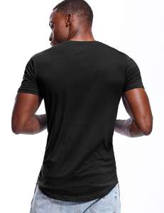 O-cuello de manga corta sólido transpirable personalizado Tri Blend impreso Camiseta para los hombres - Product Image 6