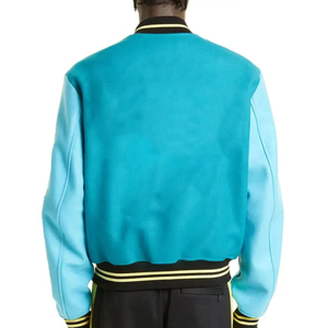 Make Your Own High Quality Custom Made Varsity <b>Canvas</b> <b>Jacket</b> Wool Leather Stand Eco-Friendly Anti-UV Breathable Features for Men - Product Image 2