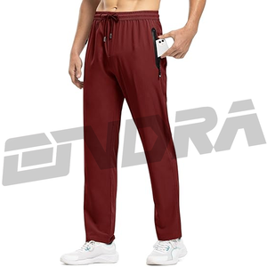 Pantalons de sport amples pour hommes en tissu respirant léger de couleur unie, décontractés, pour la salle de sport, l'entraînement, le salon, le port quotidien, confort - Product Image 2