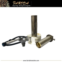 Chicha de luxe Farida en laiton, artisanale, art 3D, style hôtel, laque oxyde d'argent, durable, design personnalisé haut de gamme
