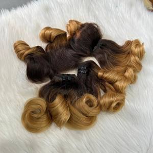 Ombre Rubio Funmi rizos hinchables Super doble cutícula dibujada alineada un donante precio de fábrica 100% extensiones de cabello humano vietnamita - Product Image 3