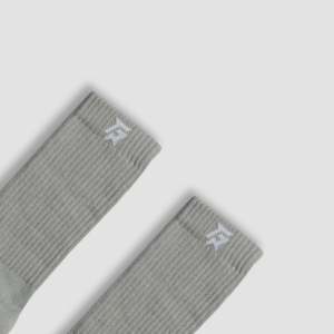 Chaussettes longues Cloud Hue vert sauge mat personnalisables, sportives, à compression, antibactériennes, adaptées aux diabétiques, imprimées par sublimation pour l'automne - Product Image 4