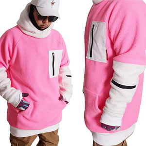 Sudadera con Capucha para Hombre, Gris, de Forro Polar, Estilo Casual, Color Sólido, con Bolsillo, Corte Regular, para Otoño - Product Image 4