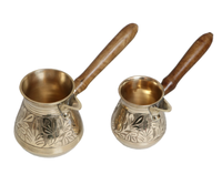 Lot de 3 cafetière turque à gravure florale en métal de haute qualité pour café et thé ustensiles de cuisine et outils pour café prix en vrac