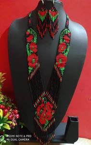 สร้อยคอลูกปัดแก้วสั่งทําพิเศษพร้อมต่างหูเข้าชุด มีจําหน่ายในลวดลายสั่งทําพิเศษเพื่อจําหน่ายต่อจากร้านขายแฟชั่น - Product Image 6