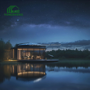 Hotel Camping Sunroom de vidrio con marco de acero galvanizado en baño caliente de lujo Pequeño Solarium Round Sun House Dome Sunrooms para jardín - Product Image 3