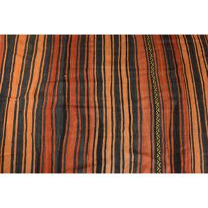 พรมสีดำส้มแบบดั้งเดิมขนาด3,3x7,6ฟุตพรมตุรกี - Product Image 5