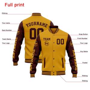 Wholesale Manufacturer Custom Printed Coated <b>Canvas</b> Oversized Varsity Jacket for Unisex - Product Image 5