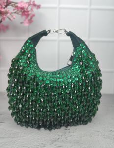 Women's Vintage Glitter Clutch Bag with Embroidery & Diamonds <b>Portable</b> for Party Night Out All Seasons - Product Image 1