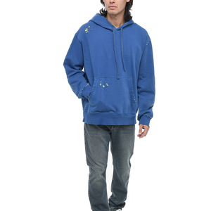 2025 hombres 100% algodón peso pesado Sudadera con capucha 500gsm desgastado estampado personalizado polar para invierno patrón sólido liso Sudadera con capucha para Unisex - Product Image 6