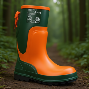 Zapatos de Seguridad Elm Olive/Orange Talla 46, Botas Forestales de Caucho Natural - Product Image 3