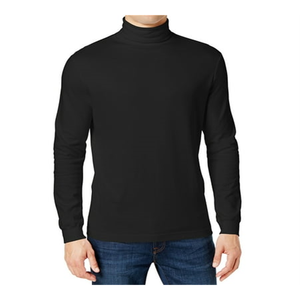 Maglietta a maniche lunghe con collo alto da uomo Harvic Galaxy, nera, taglia media, comoda maglia da uomo - Product Image 1