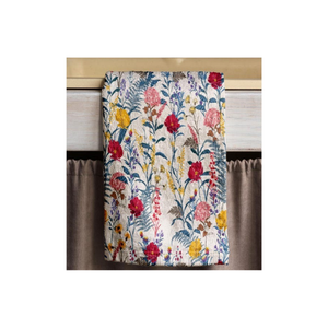 Serviettes de cuisine en coton biologique certifié GOTS, à rayures golf, à séchage rapide, douces, absorbantes, anti-rétrécissement, en tissu gaufré floral, couleur Cobalt Glow - Product Image 4