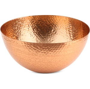Bol à salade décoratif rond en métal plaqué or rose de qualité supérieure, vaisselle pour la maison, l'hôtel et le restaurant - Product Image 1