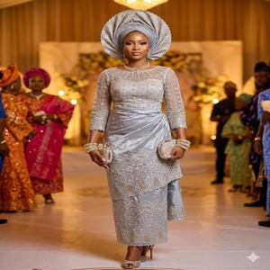 Vestido de Fiesta George 2026, Sencillamente Impresionante, con Lentejuelas y Pedrería, Diseño Floral, Tejido de Tafetán Transpirable - Product Image 1