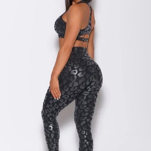 2025 2 uds leopardo Boom Yoga conjunto mujeres alto impacto sujetador Fitness pantalón Mujer traje pantalones cortos ejercicio gimnasio Legging ropa activa traje - Product Image 3