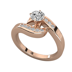 Bague pour femme en or 9 carats avec diamant Lord Krishna, diamant solitaire cultivé en laboratoire, certifié IGI, élégante et luxueuse pour les mariages et le quotidien - Product Image 4