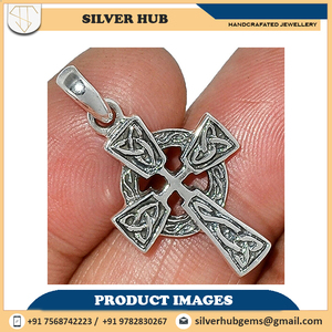 สวย925เงินสเตอร์ลิงเซลติกข้ามจี้เครื่องประดับสำหรับขายในราคาที่ดีที่สุด - Product Image 4