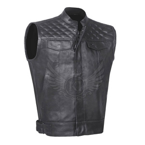 2024 gilet en cuir respirant à la mode conception supérieure personnalisée avec décoration de poche imprimer bonne qualité sans manches vêtements d'hiver - Product Image 1