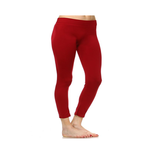 Leggings Casual da Donna White Mark, Taglia Unica, Elasticizzati in Maglia con Motivo Sportivo per Palestra, Colore Rosso - Product Image 4