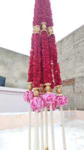 Guirnalda de jazmín Artificial de tela sintética, cadena de ramo de rosas, recién llegado, boda del sur de la India, despedida de soltera, Diwali, Año Nuevo - Product Image 2