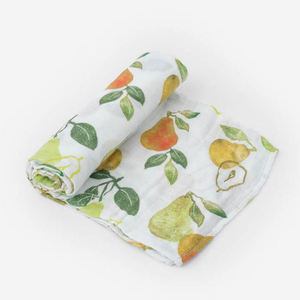 Manta para bebé de muselina de algodón orgánico 100%, alta demanda de proveedor indio con borla de bambú y patrón de dibujos animados - Product Image 6