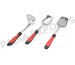 Outil de cuisine de qualité supérieure de style audacieux en métal écologique en or et rouge - Product Image 1