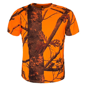 T-shirts de chasse pour hommes, polos en molleton 3D avec motif de sanglier, personnalisés, pour femmes, dames, orange vif, camouflage, pêche, chasseur - Product Image 1